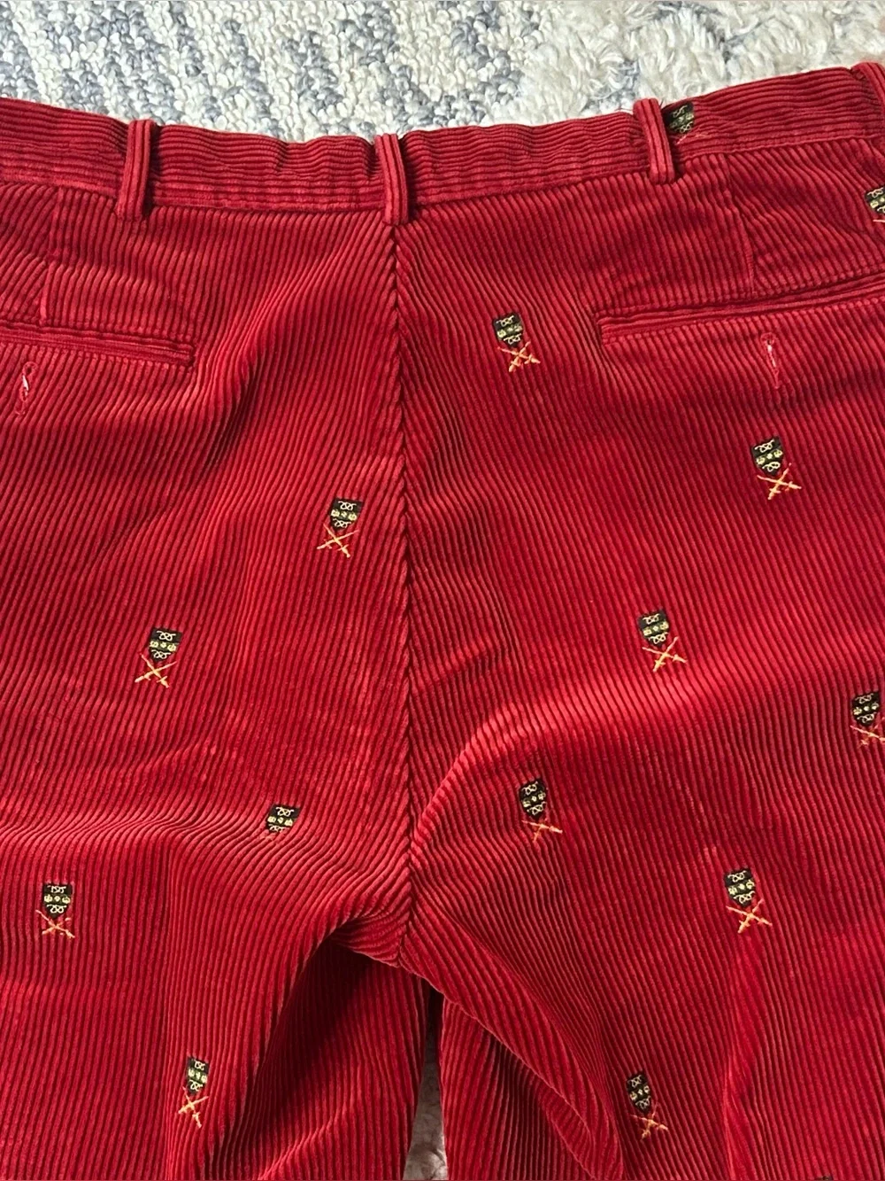 Vintage Polo Ralph Lauren Embroidered Crest Corduroy Pants